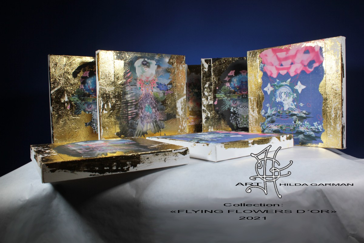 "FLYING FLOWERS D'OR" Tableaux