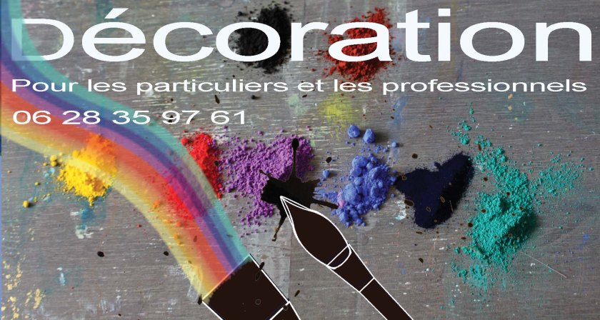 Service de décoration, création de flyers et affiches.