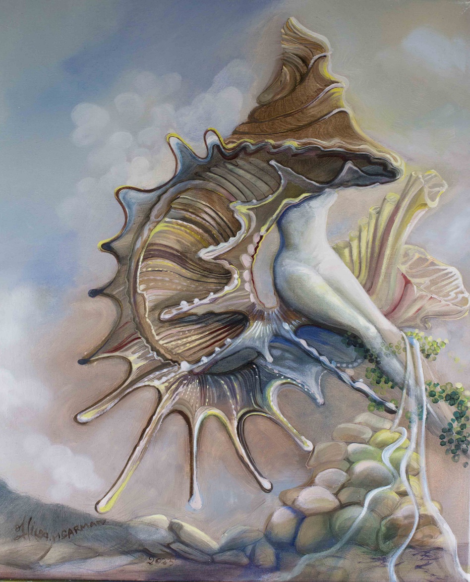 Femme Coquillage by Hilda Garman. Disponible en impressions sur toile.