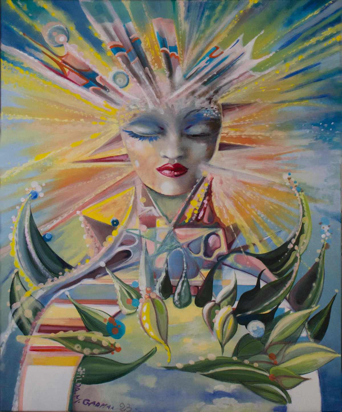 Hilda Garman Méditation Huile sur toile disponible en impression sur toile