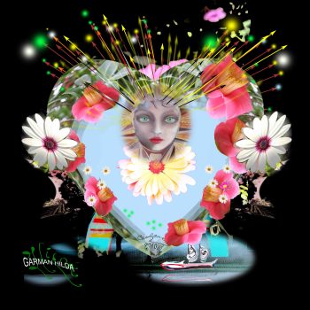 Montage numérique de photos et de peintures qui a servi à la vidéo de Hildadisco "PAS DE PRIX"