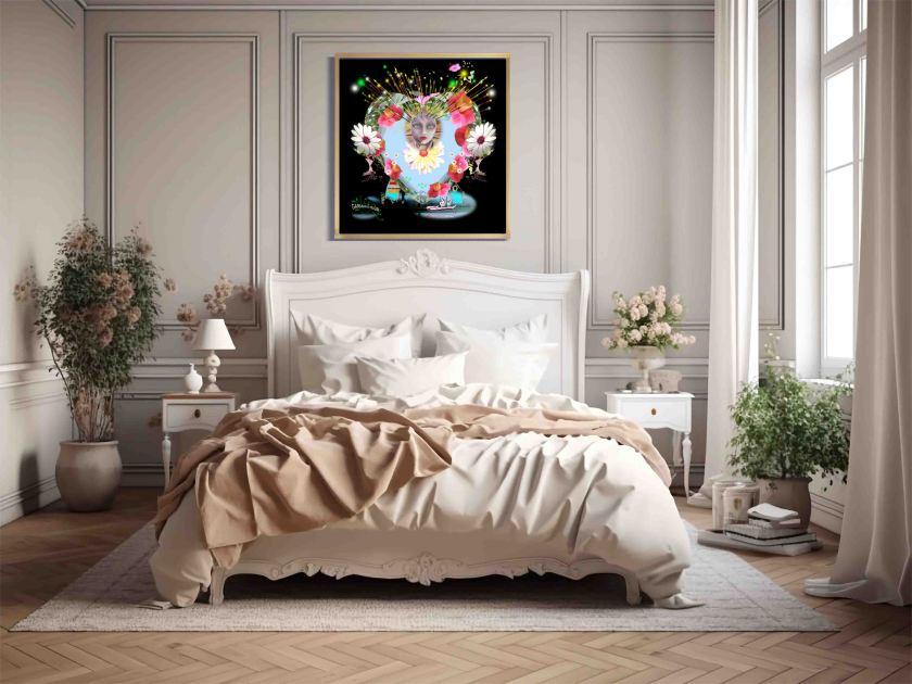 Montage numérique de photos et de peintures qui a servi à la vidéo de Hildadisco "PAS DE PRIX"