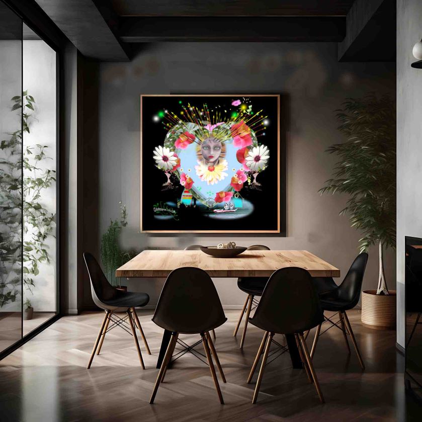 "Pas de Prix", une reproduction sur toile de haute qualité d'une oeuvre d'artiste.