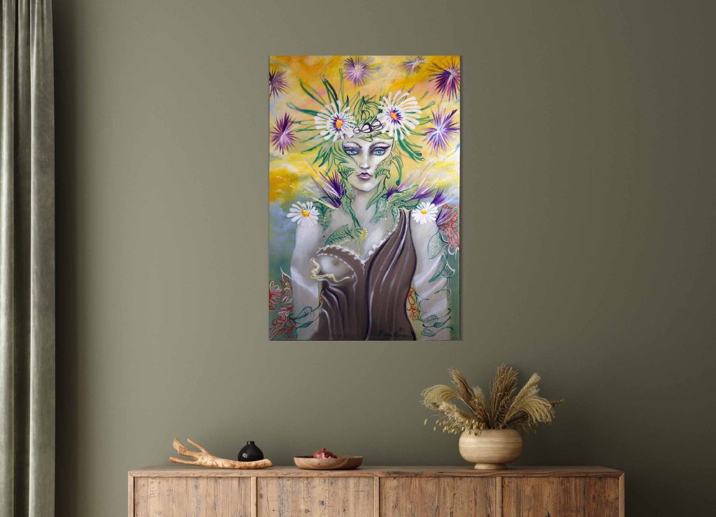 Alguea Woman On A Summerday Impression Sur Toile 90 x 60 cm-Hilda Garman Art