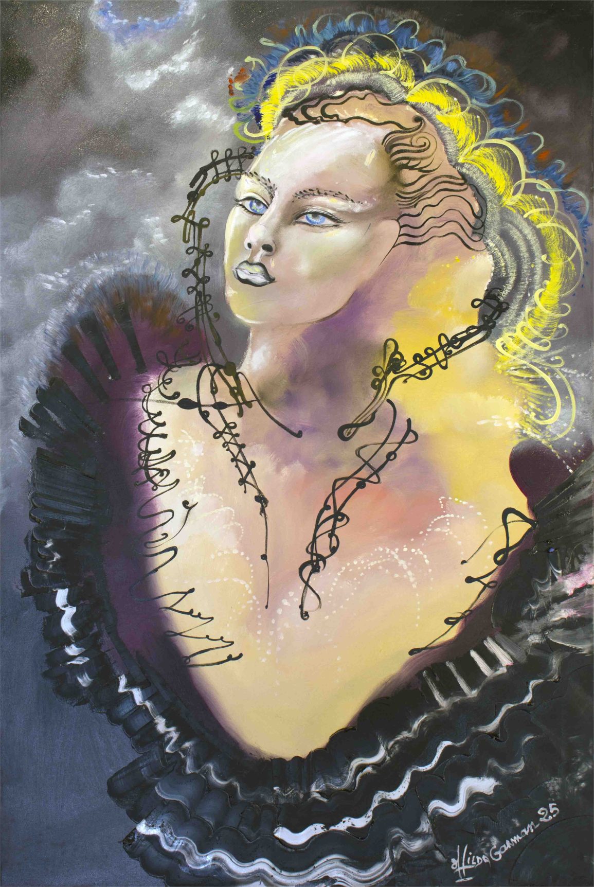 "Proud Woman" Impression Sur Toile-90-x-60-cm Hilda Garman Art.